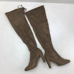 Wild Diva AMAYA-01 Women's Size 10 Faux Suede Over The Knee High Heel Boots - Picture 1 of 4