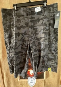 NUEVO CON ETIQUETAS Lee Performance Series Hombre Negro Camuflaje 48 Carga Corto Elástico Cremallera Bolsillo - Imagen 1 de 7