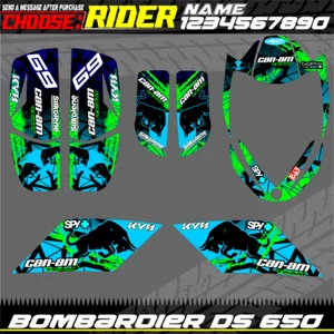 Can-am ds 650 bombardier Kit graphics Custom Decals stickers DS650 CANAM ATV - Picture 1 of 2