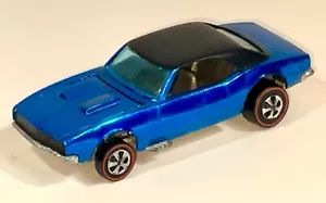 Hot Wheels 67 HK Redline Custom Camaro Blue, Near Mint C9 - RARE - Picture 1 of 12