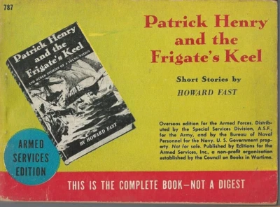 Armed Services Edition 787 Patrick Herny and the Frigate's Keel by Howard Fast Foto 1 de 2