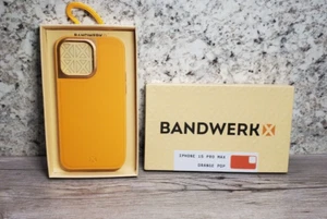Funda de cuero BandWerk Performance | Naranja Pop | para iPhone 15 Pro Max - Imagen 1 de 3