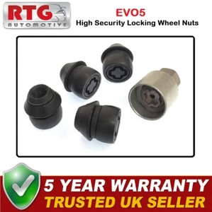 4x EVO5 Locking Wheel Black Nuts For Ford Transit Courier 2014 On Alloy Wheels - Picture 1 of 1