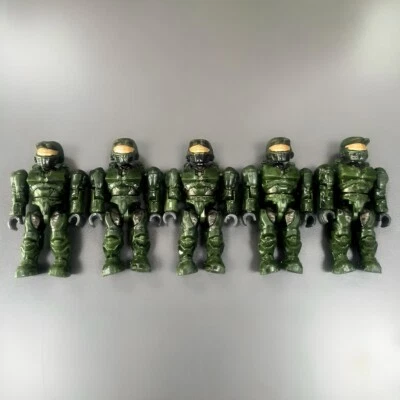 5Pcs MEGA CONSTRUX HALO BLOKS UNSC GREEN SPARTAN MARK VI MASTER CHIEF - Image 1 of 4