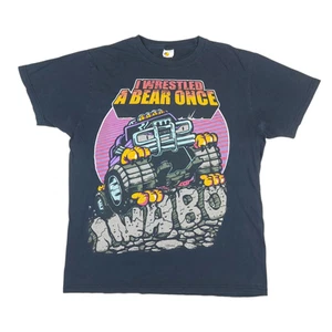 Vintage Iwrestledabearonce Band Bigfoot Monster IWABO Myspace Era T-Shirt L - Picture 1 of 10