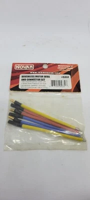 Novak Brushless Motor Connector Wire Set 14GABlue Yellow Orange NOV5332 3.5mm  - Image 1 of 2