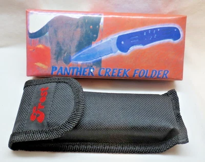 Faca e bainha de pasta Frost Cutlery Panther Creek com clipe de cinto 5" fechado - Imagem 1 de 4