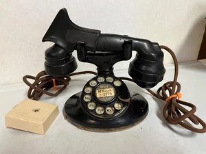 Antique 1920-1930s Western Electric D1 Rotary Desk Telephone with Original Cords - Picture 1 of 7