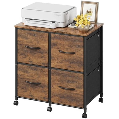 Archivador lateral de 4 cajones, archivador móvil para impresora grande, hogar... Foto 1 de 4