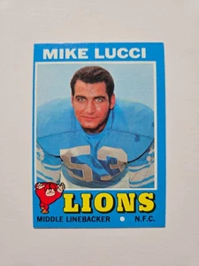 Tarjeta de fútbol americano Mike Lucci 1971 Topps #105 Detroit Lions - Imagen 1 de 2