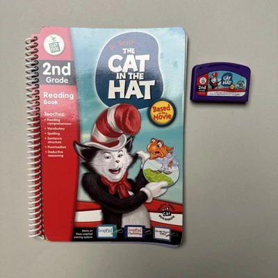 Juego de cartuchos de lectura LeapFrog Cat in the Hat 2do grado Dr. Seuss Movie Learn Foto 1 de 3