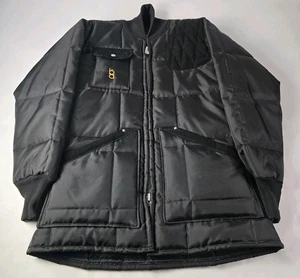 Giacca da tiro vintage anni 80 Bob Allen trapuntata scamosciata imbottitura nera uomo M USA NUOVA? - Foto 1 di 12