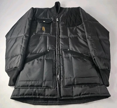 VTG 80s Bob Allen Shooting Jacket Quilted Suede Padding Black Men's M USA NEW? - Image 1 of 4