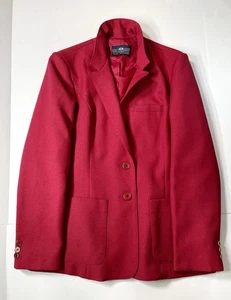 Vintage Levis Blazer jacket Size 12 Double Button Formal Career Cranberry Red - Picture 1 of 8