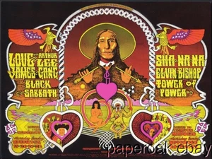 Original Bill Graham BG257-258 Double Ad Back Mint Card For Love & Sha Na Na - Bild 1 von 2