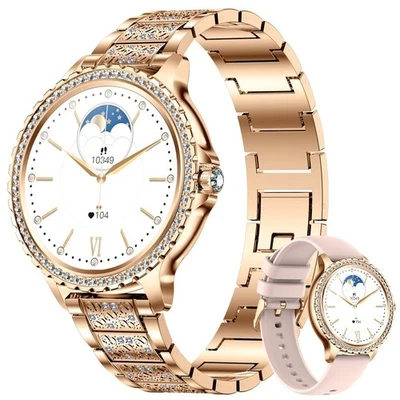 Smartwatch Damen Telefonfunktion Fitness Armbanduhr für iPhone Samsung Huawei - Bild 1 von 4