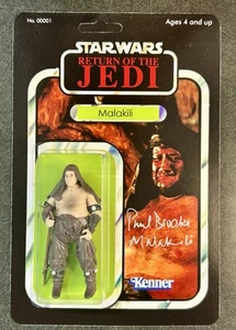 PAUL BROOKE Signed Malakili Rancor Keeper Star Wars Autograph Custom Figure ROTJ - Picture 1 of 7
