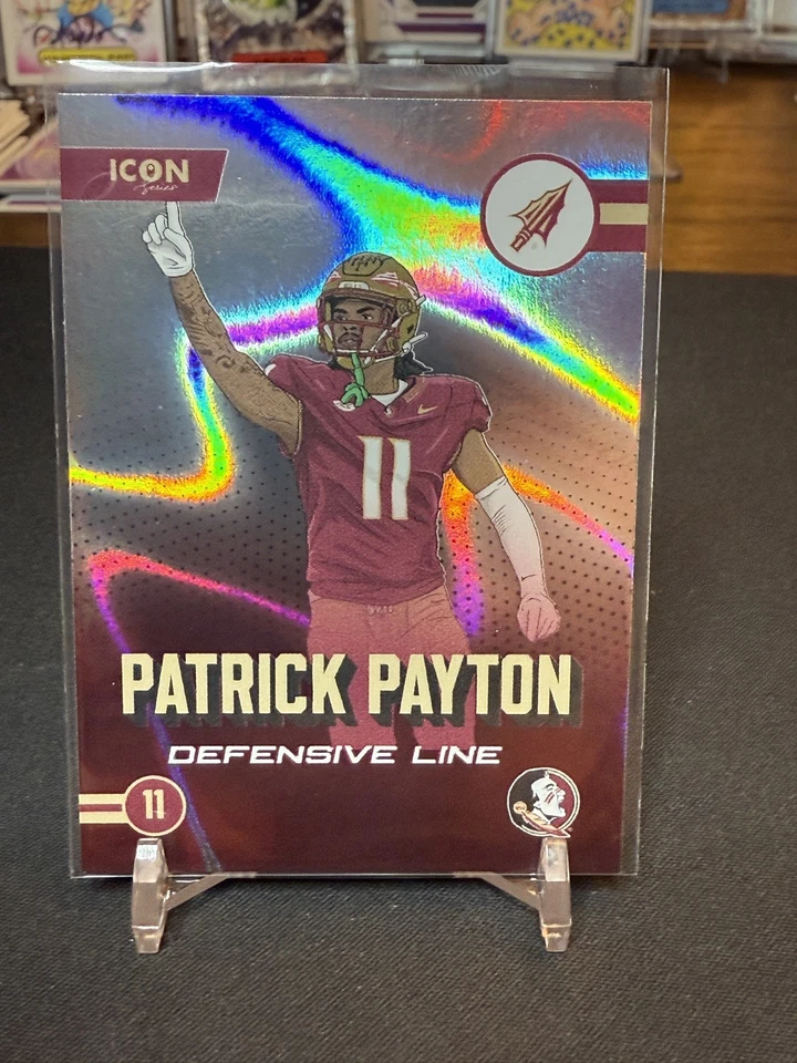 DJ uiagalelei 2024 Onit Icon Wave Hologram Florida State Seminoles Football - Image 1 of 1