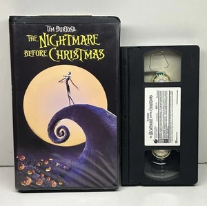 Nightmare Before Christmas VHS Disney Video Tape Clamshell Paper Label HTF Rare! - Picture 1 of 15