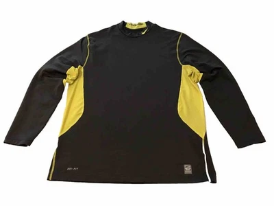 Camisa Top Nike Pro Combat Hyperwarm Hombre XXL Dri Fit Rendimiento Gris Amarillo LEER Foto 1 de 4