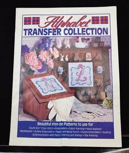 Alphabet Transfer Collection Iron-On Patterns Embroidery Needlepoint Booklet - Picture 1 of 8
