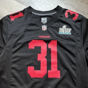 Nike Raheem Mostert San Francisco 49ers Black Super Bowl Alternate Jersey XL - Picture 1 of 9