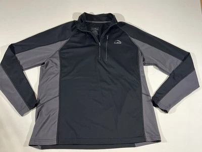 LL Bean Cuarto Cremallera Hombre Talla Grande Negro Senderismo Correr Foto 1 de 4