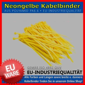 Kabelbinder 4,8x290 mm NEONGELB 100 Stück - Bild 1 von 6
