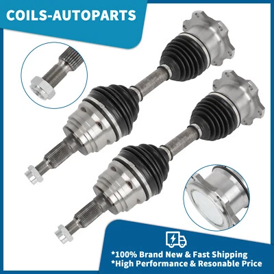 Pair Front CV Axle Shaft For Chevy Silverado 1500 2500 3500 HD Hummer H2 - Image 1 of 4