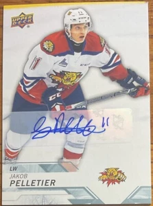 2018-19 Upper Deck CHL Autographs Jakob Pelletier #64 Moncton Wildcats - Picture 1 of 2