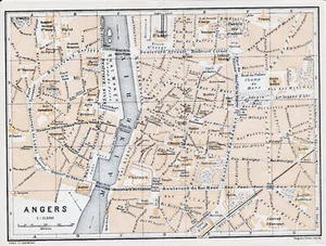 49 Angers 1908 pt. plan ville orig. + guide (9 p.) - Picture 1 of 1