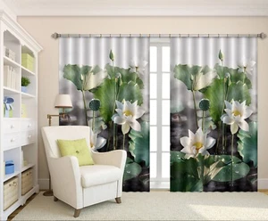 3D Pond Lotus G2118 Photo Blockout Curtain Fabric Window Honey 2023 - Picture 1 of 7
