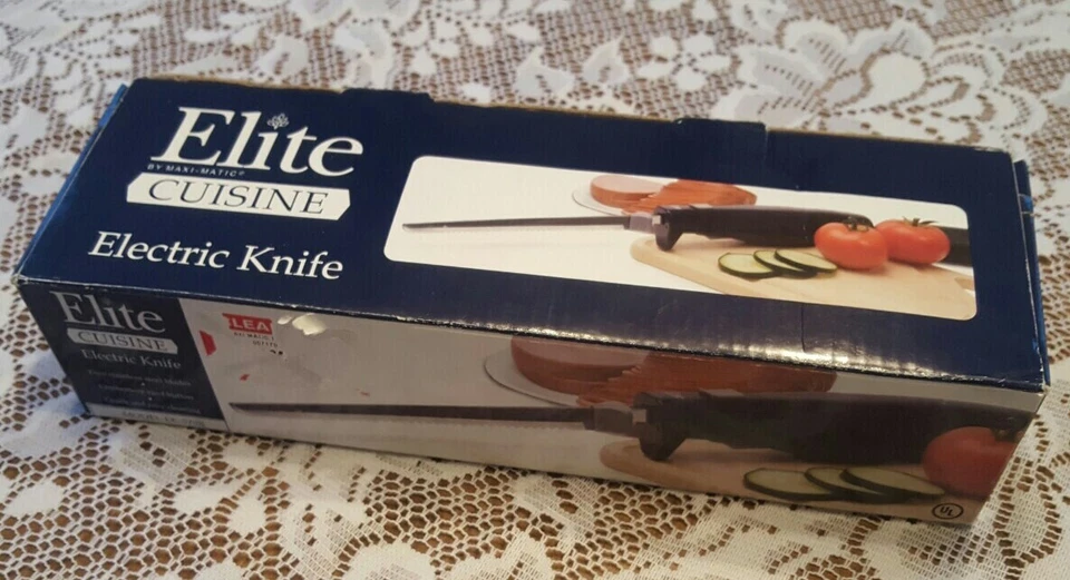 Cuchillo eléctrico Elite Cuisine cuchillas dentadas de acero inoxidable modelo EK-570B Foto 1 de 4