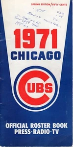 1971 Chicago Cubs baseball Media Guide Ernie Banks Ron Santo Billy Williams FAIR - Picture 1 of 10