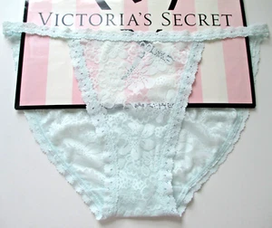VICTORIA'S SECRET PINK Wink Lace String Bikini Panty VS Blue Bliss S M L XL NWT - Picture 1 of 4