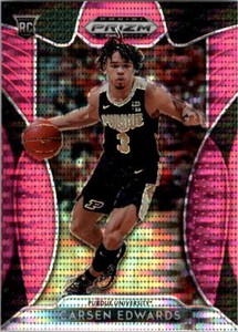 2019-20 Panini Prizm Draft Picks Prizms Pink Pulsar #98 Carsen Edwards - NM-MT