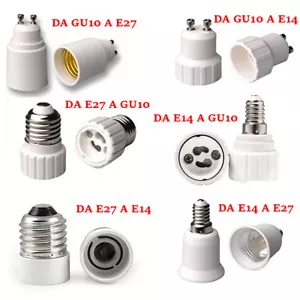 Adattatore Per Portalampada E17 E14 Gu10 Led Attacco Convertitore Lampadine 972 - Imagen 1 de 1