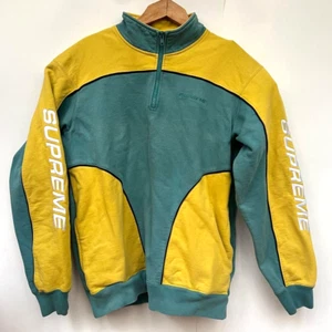 Supreme Speedway Half-Zip Sweatshirt Dark Yellow-Teal Mens Size Medium - Bild 1 von 24