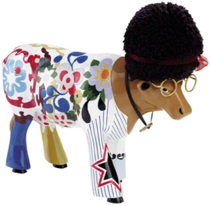 Cowparade - Woodstock- Cow 1,4 KG 46702 Figure Sculpture Flower Power 19902 - Picture 1 of 3