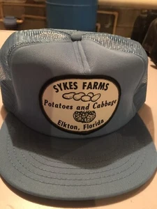 SOMBRERO DE CAMIONERO SYKES FARMS PATATAS Y REPOLLO ELKTON, MALLA FL Snapback - Imagen 1 de 7