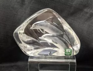 Alfombrillas Jonasson Maleras Suecia Cristal Delfines Pisapapeles Cristal Plomo Completo - Imagen 1 de 11