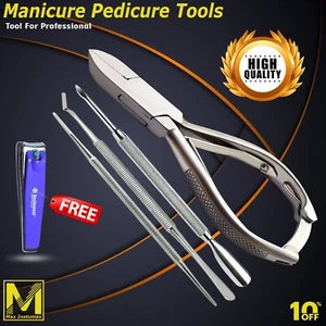 Chiropody Podiatry Nippers Ingrown Clippers Toenail Removal Cuticle Pusher Gauge - Picture 1 of 2