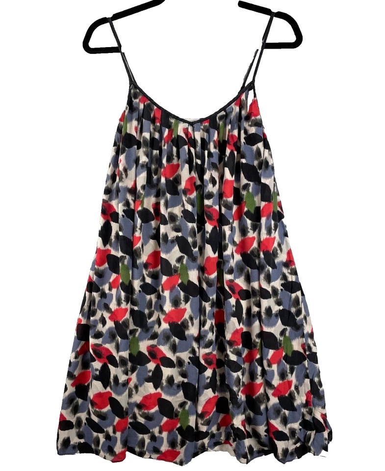 Corey Lynn Calter Anthropologie Dress Womens 8 Silk Geometric Babydoll Bohemian - Image 1 of 4