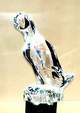 Vintage Daum France Crystal Duck Figurine Signed