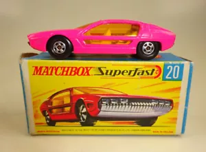 Matchbox Superfast Nr. 20A Lamborghini Marzal pink dünne Räder in "H" Box - Bild 1 von 10