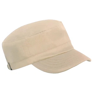 MILITARY ARMY CAP PLAIN COTTON CADET COMBAT HAT ADJUSTABLE UNISEX - Picture 1 of 25