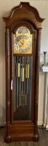 Herschede Clock #106 The Christopher Columbus, 9-Tubular Bell, Orig owner+docs Cover