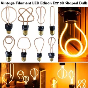 Antik Stil Edison LED Licht Weihnachtsschmuck Birnen Linie Filament E27 - Bild 1 von 80