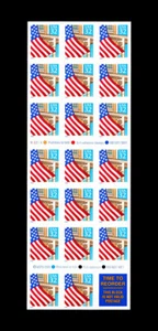 USA 1995 FLAGGE ÜBER VERANDA #2920a CABRIO BOOKLET PANE MNH - Bild 1 von 1