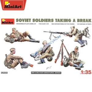 MiniArt 35233 1/35 Soviet Soldiers Taking A Break - Scale Model Kit - Picture 1 of 2